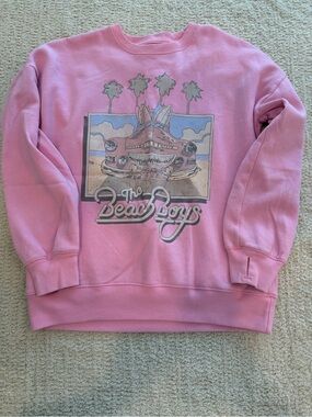 abercrombie kids Pink Beach Boys Graphic Sweatshirt